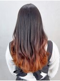 ロング顔周りレイヤー韓国ヘア美髪_ba373833