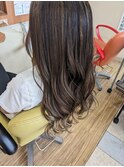 バレーヤージュダブルカラーインナーカラーハイライトカラー