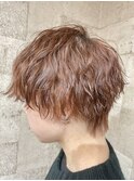 20代30代韓流☆波巻きパーマ マッシュウルフ