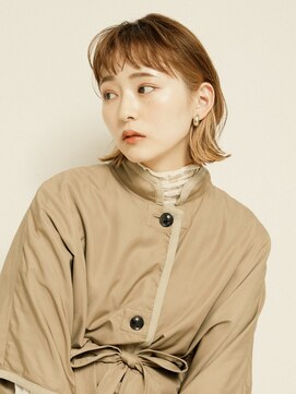 オンク 新宿(onk) 黒髪/グレーベージュ/レイヤーロング/前髪パーマ[新宿駅]