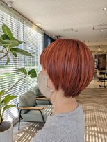 アース 三田南ウッディタウン店(HAIR&MAKE EARTH)&nbsp;20代30代40代ミニボブオレンジブラウン小顔ブリーチなし　4/17