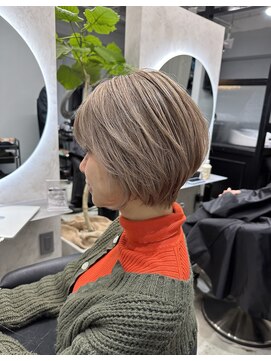 エトラ 渋谷店(etora) ハイトーンショートボブ シルキーベージュ ショートボブ