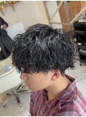 マッシュ×波巻きツイストスパイラルパーマ