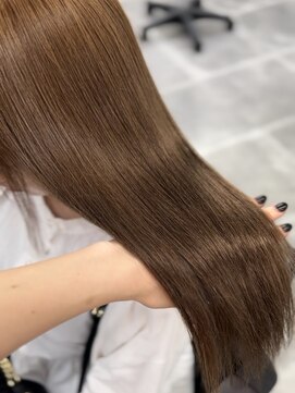 ペレ 栄店(PELE) デザインカラー/レイヤーカット/ウェットヘア/オリーブベージュ