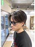 【qumu 横浜】メンズセンターパート×ハイライトカラー