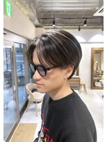 クム 横浜(qumu) 【qumu 横浜】メンズセンターパート×ハイライトカラー