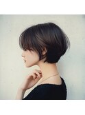 大人美人ショートボブパーマウルフパーマアッシュベージュ