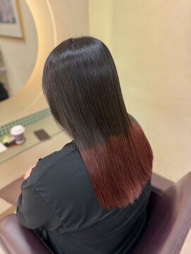 松本平太郎美容室 土浦パートワン(PART1) 土浦×裾カラーレッド×10代20代30代40代50代60代