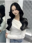 《karen1》艶ブラック / レイヤーカット/透明感カラー/韓国ヘア