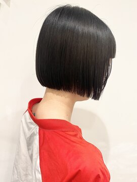 モリオフロムロンドン 松戸店(Morio from London) 【モリオ松戸　石山】黒髪ミニボブぷつっとボブ顎ラインボブ