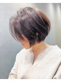 《30代40代》ひし形＋前下がりのショートボブ【浦野】