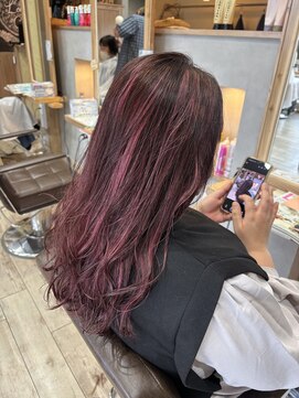 ヘア ロンドン カフェ(HAIR LONDON CAFE) ハイライトで好きな色に