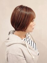 ラトリエコンタン(L´atelier Content)&nbsp;30代40代50代おすすめ　ナチュラルショートボブ×メリハリカラー