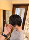 白髪ぼかし・赤味消しハイライト×レイヤーショート