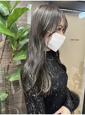 大人可愛い透明感ブリーチなしくすみカラー