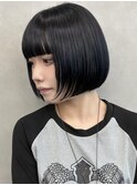 あごラインボブ　顔周り　髪質改善