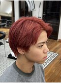MEN'S HAIR/レッドカラー/メンズウルフ/大人メンズ/表参道駅