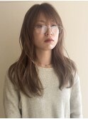レイヤーカット×ミルクティーベージュ〈riko〉