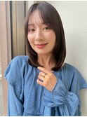 黒髪ミディアムレイヤー髪質改善ツヤ髪◎似合わせカットp大宮