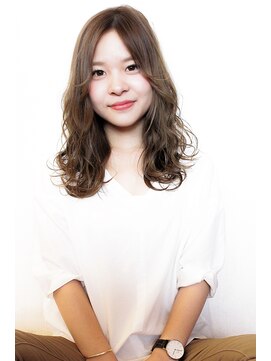 アグランテトラ 野田阪神店(a Gland tetra) 無造作ウェーブワンカールレイヤー×大人グレージュスタイル