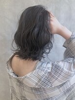 ムウ 難波(MOU)&nbsp;グレージュボブ_グレージュカラーボブウルフココアベージュ