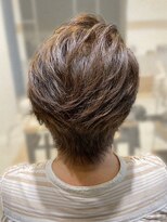 オリジンズ ヘアー(Origins hair) 大人かわいい☆ベージュカラー×ひし形ショート[30代/40代/50代]