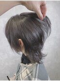 スロウカラー×ダークグレー×ウルフカット