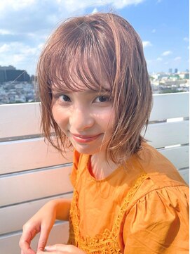 ロダット 横浜(LODAT by little) アプリコット レイヤーボブ【LODAT横浜】