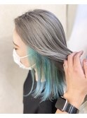 デザインカラー/レイヤーカット/ウェットヘア/夏のヘアアレンジ