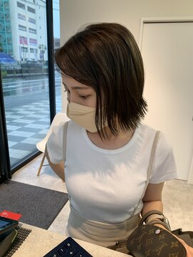 ジュネス 奈良橿原(Jeunesse) 切りっぱなしボブ×外ハネ【奈良/橿原神宮】