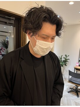 ロズ メンズセンターパートスタイル