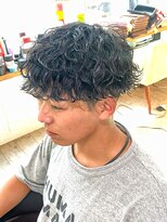 アップ(A+hair) メンズパーマツーブロックパーマ波巻きスパイラルマッシュ好感度