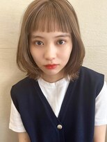 ラフ フロム ガーデン(Laf from GARDEN)&nbsp;柔らかくびれボブ×ベージュカラー