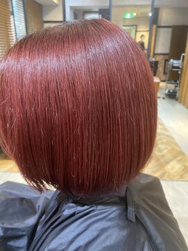 オーブ ヘアー リリー 博多2号店(AUBE HAIR lily) サーモンピンク