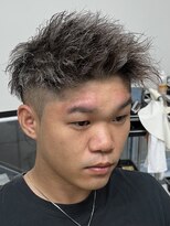 イーラ(era)&nbsp;ホワイトメッシュツイストパーマアシンメトリーアップバング