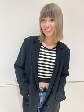 ロンドメリア 天神大名店(Lond Melia) ★ミディアムヘア暗めカラーグランマッシュデザインカラー艶髪★