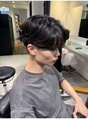 毛流れショート　メンズヘア　ニュアンスパーマ