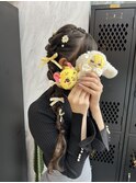 《ライブ前ヘアセット》サイド編み下ろし