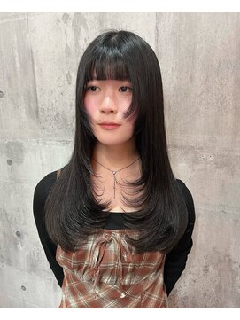 空 レイヤーカット/韓国レイヤー/顔周り