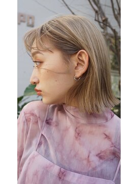 ソルトウォーター(SALT WATER) レイヤーカット/ブラウン/韓国ヘアー/ブリーチ/恵比寿