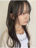 大人可愛い薄めバング