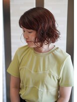 ムゥフ ヘアーアンドアイラッシュ(mouf hair&eyelash)&nbsp;ピンクブラウン×エアウェーブ