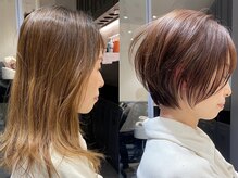 【ハチ張り】もなかった事にできちゃうひし形シルエット♪ショート柏美容室髪質改善縮毛矯正ハイライト白髪
