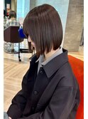 酸性ストレートをかけても丸みのあるボブに!