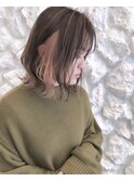 ピンクイヤリングカラー#ボブ