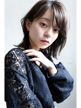 ミット バイ ツリー 吉祥寺(mit by tree) クラゲヘアーミディアムレイヤーラベンダーミルクティー