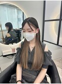 インナーカラー × ミルクティーベージュ × ブラック