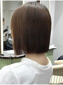 マロンベージュ/ボブ/前髪/レイヤー/髪質改善/縮毛矯正/大宮