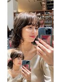 ナチュラル小顔前髪あり後れ毛サイドバング結べるボブくびれヘア