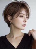 大人ショート 白髪ぼかし 白髪染め ハイライト 40代50代60代